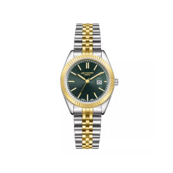 Lee Cooper London LC08210.250 ženski sat Timeless Elegance Two Tone Jubilee narukvica Sunray Green Dial 32mm