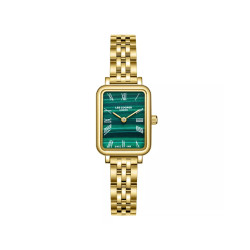 Lee Cooper London LC08232.170 ženski sat Vintage Elegance Gold Tone pravougaono kućište Malachite Dial Roman Numerals