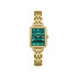 Lee Cooper London LC08232.170 ženski sat Vintage Elegance Gold Tone pravougaono kućište Malachite Dial Roman Numerals