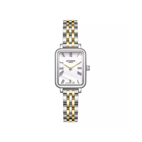 Lee Cooper London LC08232.220 ženski sat Vintage Elegance Two Tone pravougaono kućište White Dial Roman Numerals