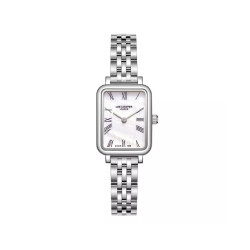 Lee Cooper London LC08232.320 ženski sat Vintage Elegance Silver Tone pravougaono kućište White Mother of Pearl Dial 32mm Roman Numerals