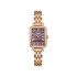 Lee Cooper London LC08232.440 ženski sat Vintage Elegance Rose Gold Tone pravougaono kućište Walnut Brown Dial 32mm Roman Numerals