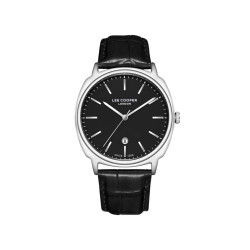 Lee Cooper London LC08248.351 muški sat Old Money Vibe Classic Black kožni kaiš Date Black Dial 41mm