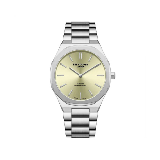 Lee Cooper London LC08275.310 muški sat Minimalist Clean Desing Sunray Lime Dial 41mm