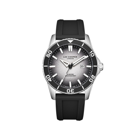 Lee Cooper London LC08278.351 muški sat Classic Sport Black Silicone Gradient Gray Dial 43mm