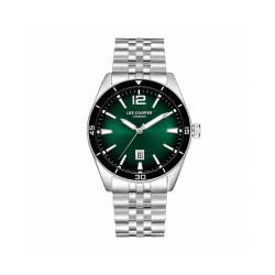 Lee Cooper London LC08281.360 muški sat Classic Date Jubilee Bracelet Sunray Emerald Green Dial 42mm