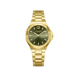 Lee Cooper London LC08286.170 ženski sat Gold Tone Minimal Fresh Olive Green Sunray Dial 32mm