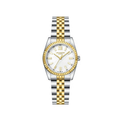 Lee Cooper London LC08303.220 Timeless Mini Classic Two Tone Silver Gold Mother of Pearl Dial 30mm