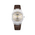 Lee Cooper London LC08337.362 ženski sat Slim Elegant Sunray Silver Dial 31mm Braon kožni kaiš - tanak i elegantan