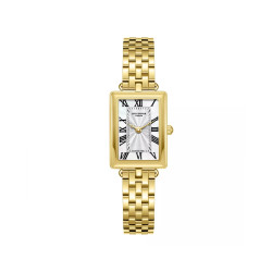 Lee Cooper London LC08366.120 ženski sat Vintage Elegance pravougaono kućište Gold Tone Roman Numerals White Dial