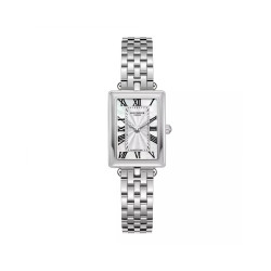 Lee Cooper London LC08366.320 ženski sat Vintage Elegance pravougaono kućište Silver Tone Roman Numerals White Dial