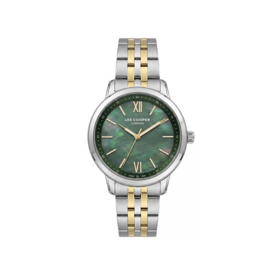 Lee Cooper London LC08371.270 ženski sat Timeless Classic Two Tone Green Mother of Pearl Dial 32mm