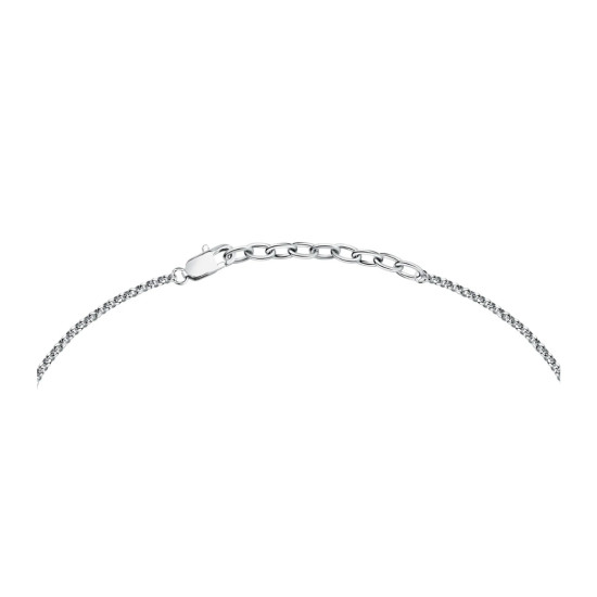 Maserati JM334AXO05 muška ogrlica Sapphire Silver Black Stainless Steel