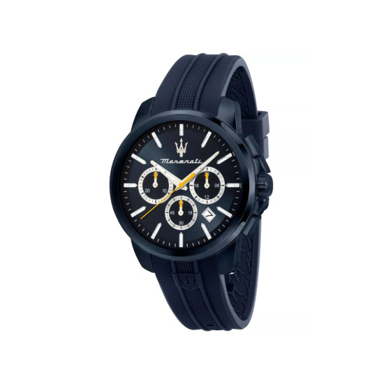 Maserati R8871621044 muški sat Successo 42mm Chronograph All Midnight Blue Yellow details