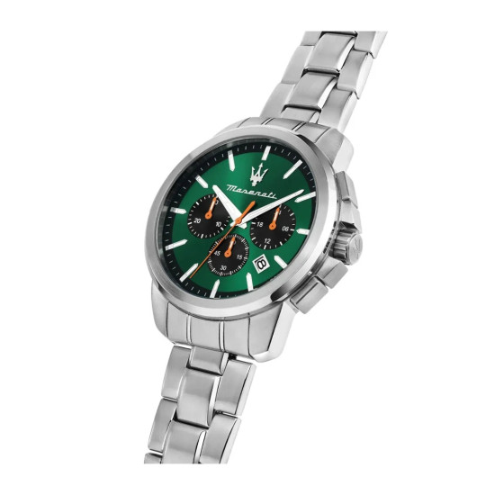 Maserati R8873621043 muški sat Successo 42mm Chronograph Fresh Green Orange detail