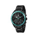 Maserati R8873644002 muški sat Traguardo 45mm Chronograph All Black Stainless Steel Turquoise detail