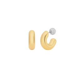Michael Kors MKJ8510931 minđuše alke Metallic Muse Reversible Pavé Hoop 2 in 1 Desing Gold Tone 