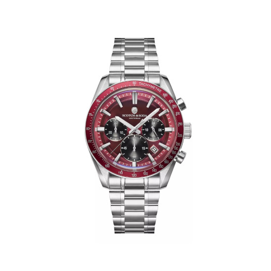 Scotch & Soda SSM.102D muški sat Urban Chronograph Wine Dial 43mm