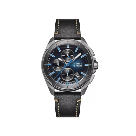 Scotch & Soda SSM.109A muški sat Sport Archive Gunmetal Chronograph Deep Blue Sunray Dial 44mm 10ATM