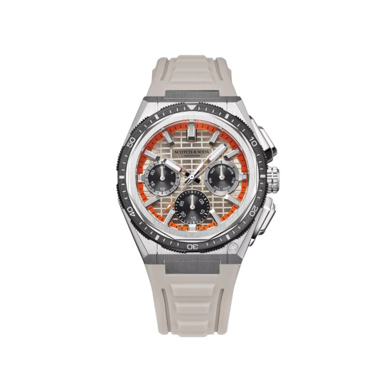 Scotch & Soda SSM.100C muški sat Urban Geometric Beige Orange Accent Sport Edition 42mm 10ATM