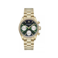 Scotch & Soda Amsterdam SSW.122C ženski sat Emerald Gold Statement Crystal Bazel Deep Green Sunray Multifunction Dial 35mm