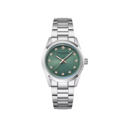 Scotch & Soda Amsterdam SSW.124C ženski sat Teal Green Crystal Hour Markers Silver Tone 34mm