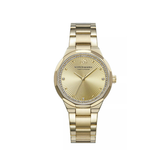 Scotch & Soda Amsterdam SSW.128C ženski sat Monochromatic Desing Gold Tone Textured Dial 36mm