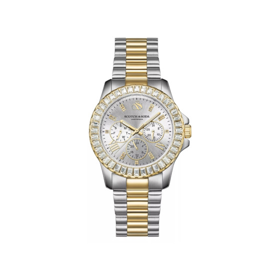 Scotch & Soda Amsterdam SSW.134D ženski sat Lady Crystal Multifunction Two Tone Sunray Dial 38mm