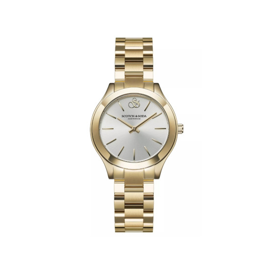 Scotch & Soda Amsterdam SSW.138C ženski sat Lady Classic Neutral Gold Tone Sunray Dial 35mm