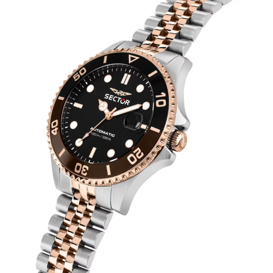 Sector R3223161014 muški sat Automatic Rose Gold Detail Jubilee Bracelet Edition Series 230 10ATM Black Dial 43mm