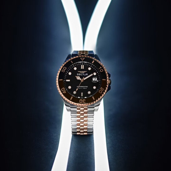 Sector R3223161014 muški sat Automatic Rose Gold Detail Jubilee Bracelet Edition Series 230 10ATM Black Dial 43mm