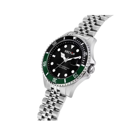 Sector R3253161052 muški sat Black Green Classic 43mm Jubilee Bracelet Edition Series 230 10ATM