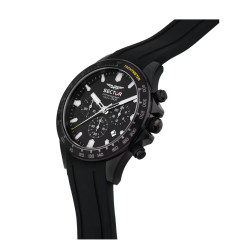 Sector R3271661030 muški sat Black Sport 43mm Chronograph Series 230 Tachymeter 10ATM