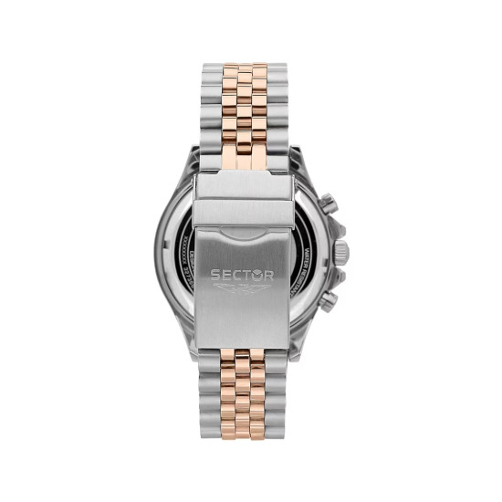 Sector R3273661031 muški sat Black Sport 43mm Chronograph Two Tone Rose Gold 230 Series Jubilee Bracelet Edition 10ATM