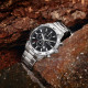 Sector R3273778010 muški sat Chronograph Classic Sport Silver Stainless Steel Sunray Black Dial 45mm
