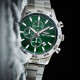 Sector R3273778012 muški sat Chronograph Classic Sport Silver Stainless Steel Sunray Green Dial 45mm