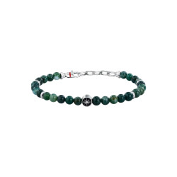 Sector SAGJ38 muška narukvica Marine Agate Green Stone Stainless Steel