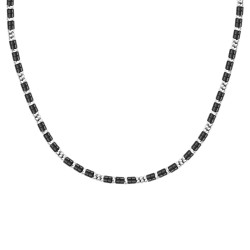 Sector SZS130 muška ogrlica Basic Black Agate Stone Stainless Steel