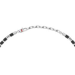Sector SZS130 muška ogrlica Basic Black Agate Stone Stainless Steel
