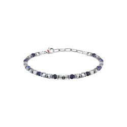 Sector SZS98 muška narukvica Basic Stainless Steel Silver Blue Hematite 21cm