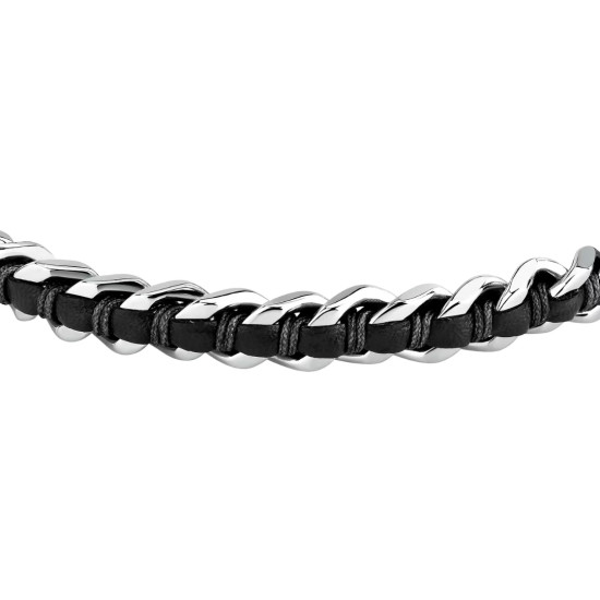 Sector SZV122 muška narukvica Bandy Stainless Steel Black Detail 19cm