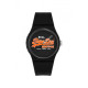 Superdry SYG280BO muški tinejdž sat Urban Slim Black silikon Orange Detail 38mm