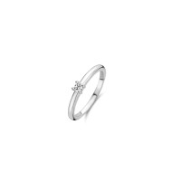 TI SENTO 12211ZI/52 prsten Classic White Zirconia 3mm Sterling Silver 925 Platinum Plated Veličina 52