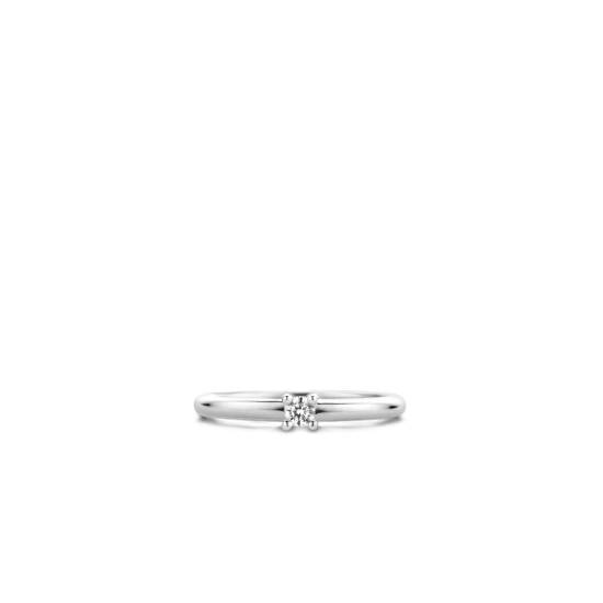 TI SENTO 12211ZI/52 prsten Classic White Zirconia 3mm Sterling Silver 925 Platinum Plated Veličina 52