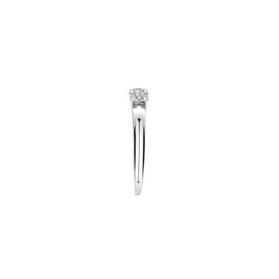 TI SENTO 12349ZI/56 Classic Triple White Zirconia Sterling Silver 925 Platinum Plated Veličina 56