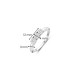 TI SENTO 12349ZI/56 Classic Triple White Zirconia Sterling Silver 925 Platinum Plated Veličina 56