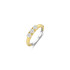TI SENTO 12349ZY/52 Classic Triple White Zirconia Sterling Silver 925 Yellow Gold Plated Veličina 52