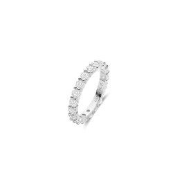TI SENTO 12372ZI/52 prsten Eternity Tennis Hand-set White Zirconia 3mm Sterling Silver 925 Platinum Plated Veličina 52