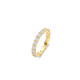 TI SENTO 12372ZY/54 prsten Eternity Tennis Hand-set White Zirconia 3mm Sterling Silver 925 Yellow Gold Plated Veličina 54