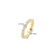 TI SENTO 12372ZY/54 prsten Eternity Tennis Hand-set White Zirconia 3mm Sterling Silver 925 Yellow Gold Plated Veličina 54